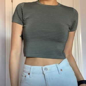 Olive crop top